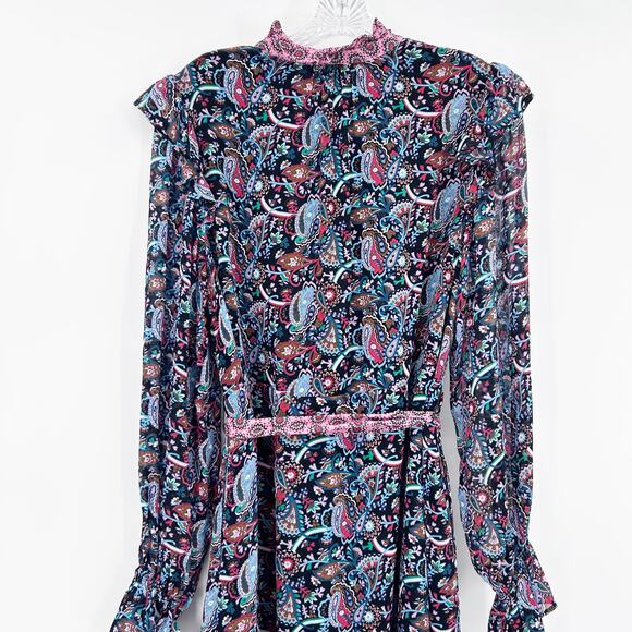 Boden Black Frill Tiered Maxi Dress Cottagecore Prairie Modest Womens Sz 6 - Picture 11 of 13